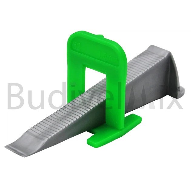 Клин та кліпса для системи вирівнювання плитки REPLAST 1,5 мм 100+250 шт - Фото 1 Клин та кліпса для системи вирівнювання плитки REPLAST 1,5 мм 100+250 шт - зображення 1