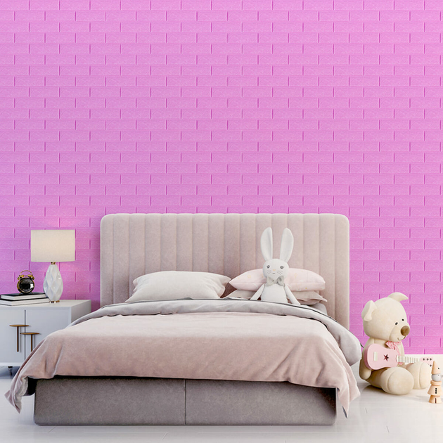 3D панель самоклеящийся кирпич Пурпурный 700х770х5мм (14-5) SW-00001334 Sticker Wall - изображение 10