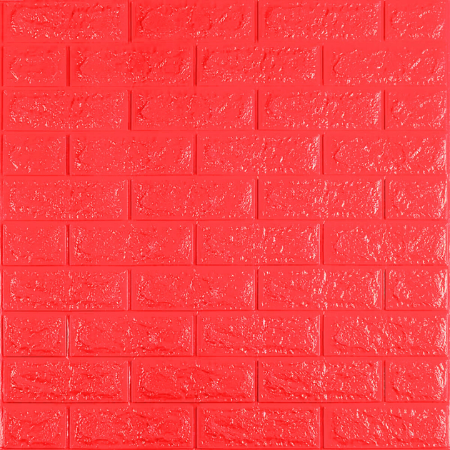 3D панель самоклеящийся кирпич Красный 700х770х7мм (008-7) SW-00000054 Sticker Wall - изображение 1
