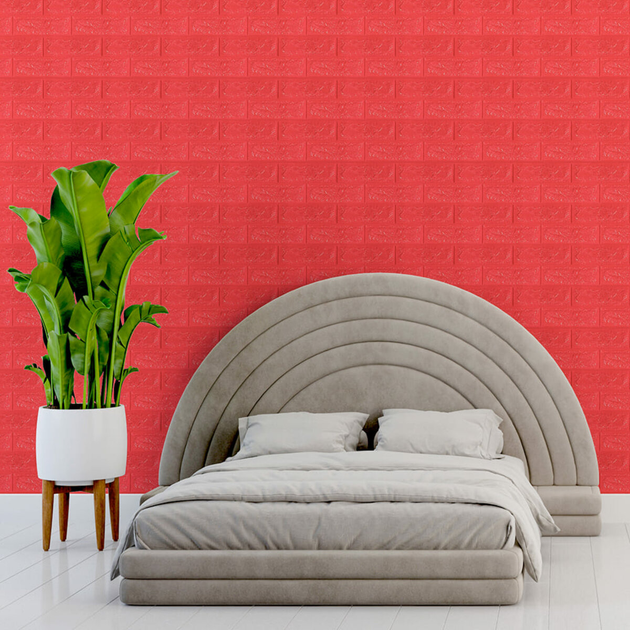 3D панель самоклеящийся кирпич Красный 700х770х7мм (008-7) SW-00000054 Sticker Wall - изображение 9