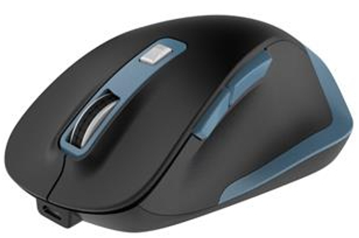 Mysz Omega Wireless Rechergeable USB-C Black-Blue (OMC526RWBL) - obraz 3