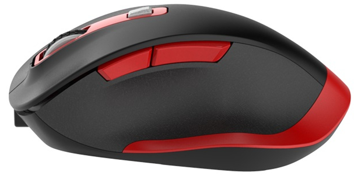 Mysz Omega Wireless Rechergeable USB-C Black-Red (OMC526RWBR) - obraz 4