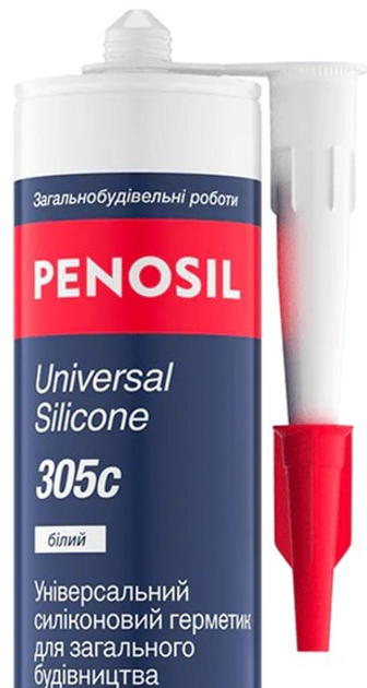 Універсальний кислотний силіконовий герметик Penosil Universal Silicone 305c 280 мл Білий (H4834) - зображення 2