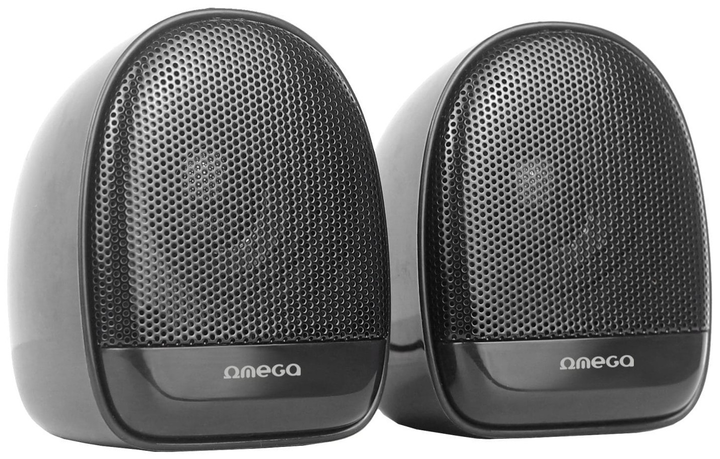 System akustyczny Omega Speaker 6W RMS USB 3.5 mm Audio Black Elipse (5907595461498) - obraz 2