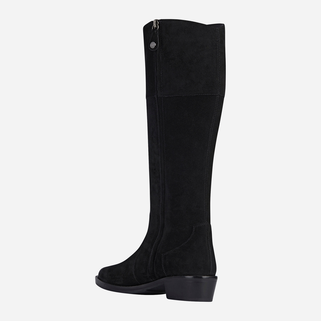 Kozaki damskie zamszowe Geox D16QBD00023-C9999 37 24 cm Czarne (8050036413727) (955555902509098) - Outlet - obraz 3