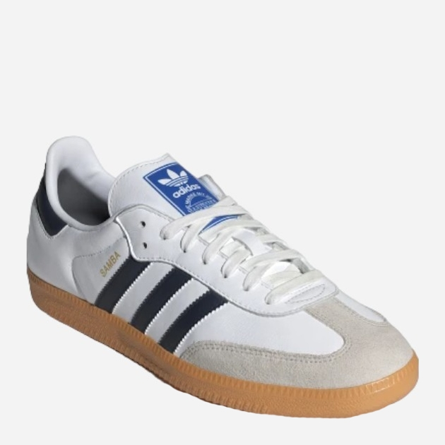 Чоловічі кеди низькі adidas Originals Samba OG IF3814 47.5 (12UK) Білий/Темно-синій (4066759174702) (955555906335391) - Уцінка - зображення 2