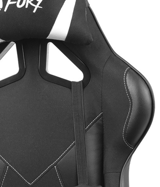 Крісло ігрове Fury Gaming Chair Avenger L 60 мм Black-White (NFF-1711) (955555908018144) - Уцінка - зображення 11