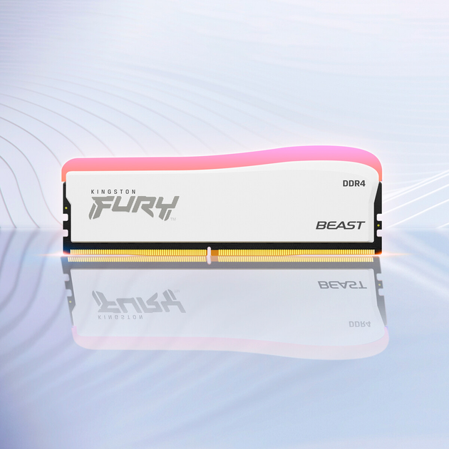 Pamiec Kingston Fury DDR4-3200 32768MB PC4-25600 (Kit of 2x16384) Beast RGB Special Edition White (KF432C16BWAK2/32) (955555906991219) - Outlet - obraz 7