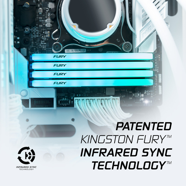 Pamiec Kingston Fury DDR4-3200 32768MB PC4-25600 (Kit of 2x16384) Beast RGB Special Edition White (KF432C16BWAK2/32) (955555906991219) - Outlet - obraz 12