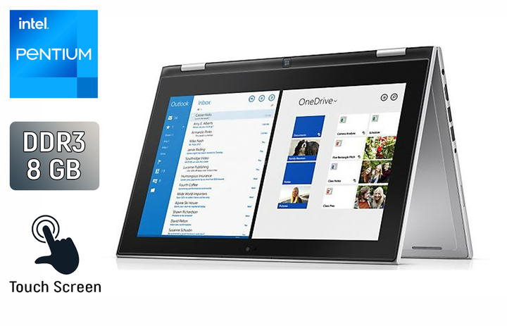 Нетбук-трансформер Dell Inspiron 11-3147 / 11.6" (1366x768) TN Touch / Intel Pentium N3540 (4 ядра по 2.16 - 2.66 GHz) / 8 GB DDR3 / 240 GB SSD / Intel HD Graphics / WebCam / Windows 10 б/у - Фото 1 Нетбук-трансформер Dell Inspiron 11-3147 / 11.6" (1366x768) TN Touch / Intel Pentium N3540 (4 ядра по 2.16 - 2.66 GHz) / 8 GB DDR3 / 240 GB SSD / Intel HD Graphics / WebCam / Windows 10 б/у - изображение 1