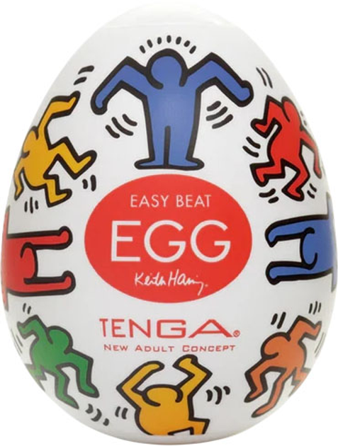 Мастурбатор-яйце Tenga Keith Haring Dance Egg (4560220551776) - зображення 1