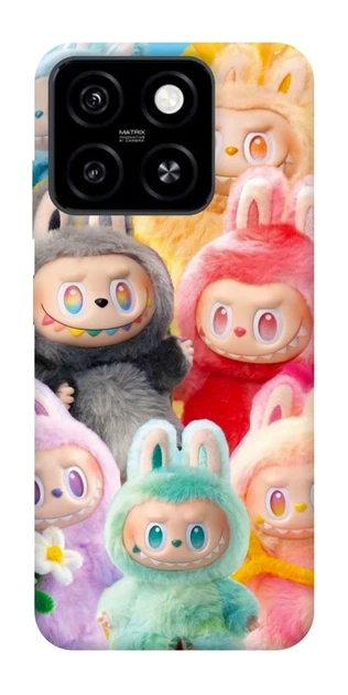 Чехол Rainbow labubu для ZTE Blade A55 4G - Фото 1 Чехол Rainbow labubu для ZTE Blade A55 4G - изображение 1