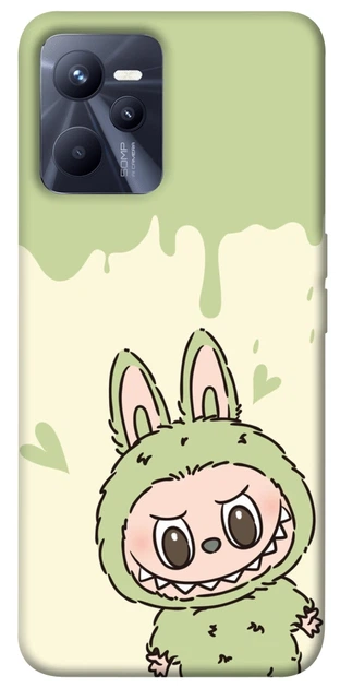 Чохол Labubu green для Realme C35 - Фото 1 Чохол Labubu green для Realme C35 - зображення 1