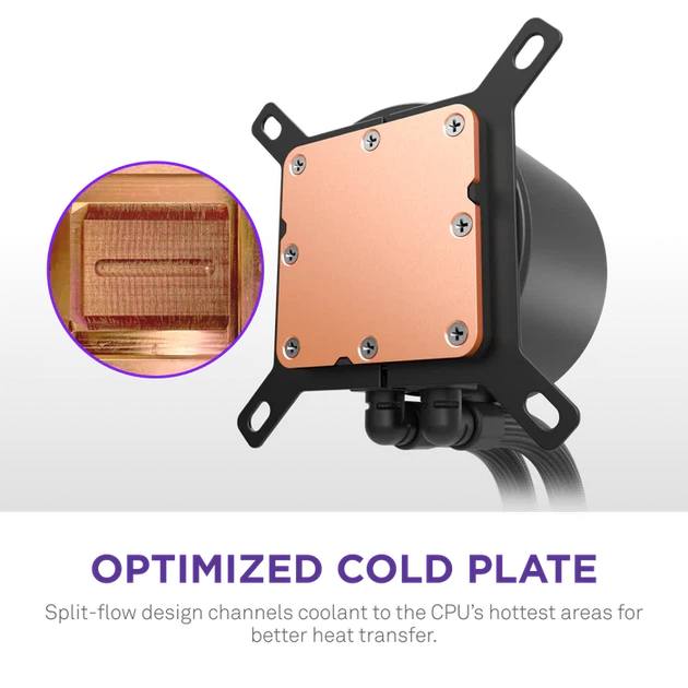 Система рідинного охолодження NZXT Kraken Plus V2 360 мм AIO Liquid Cooler Display Radiator Fans Black (RL-KN360-B2) - зображення 5