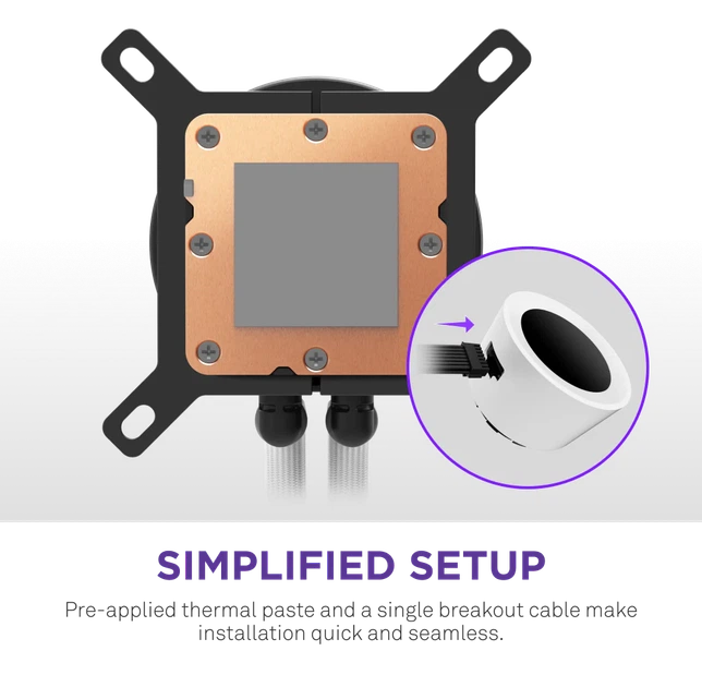 System chłodzenia cieczą NZXT Kraken Plus RGB V2 360 mm AIO Liquid Cooler White (RL-KR360-W2) - obraz 4
