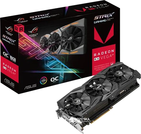Видеокарта Asus PCI-Ex Radeon RX Vega 64 8192MB HBM2 (2048bit