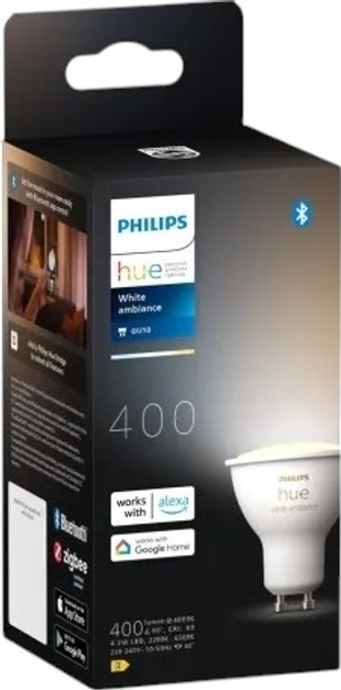 Inteligentna żarówka Philips HueWA 4.2W GU10 1P EU (8720169229976) - obraz 3