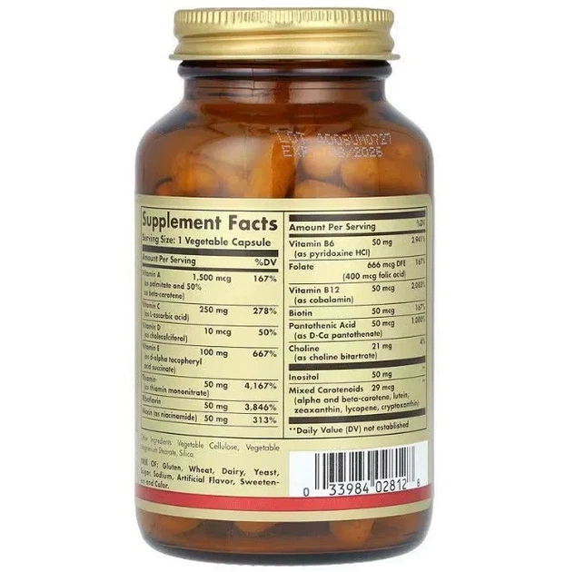 Мультивитамины Vitamins Only Solgar, 90 капсул - изображение 2