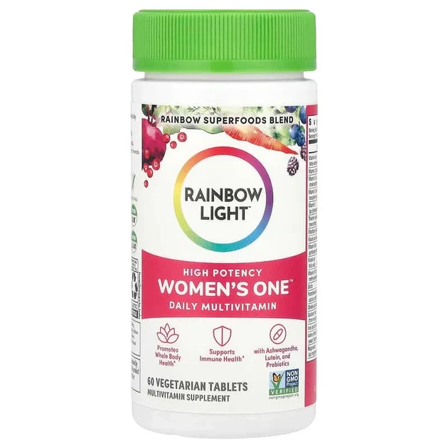 Поливитамины для женщин Women's One Rainbow light, 60 таблеток - Фото 3 Поливитамины для женщин Women's One Rainbow light, 60 таблеток - изображение 3