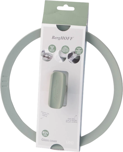 Кришка BergHOFF Leo Balance скляна зелена 24 см (5413821363899) - зображення 2