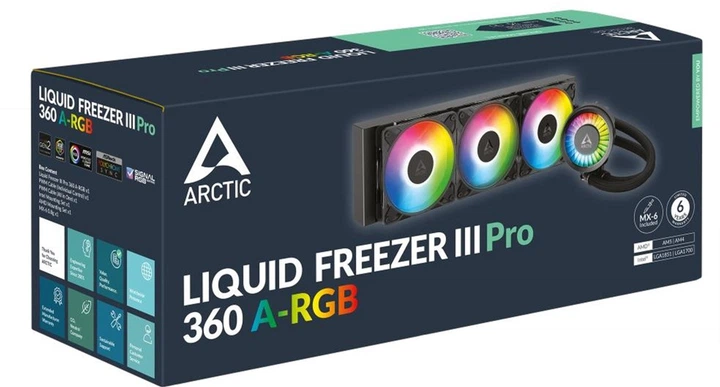 Система водяного охолодження Arctic Liquid Freezer III Pro 360 A-RGB Black (ACFRE00184A) - зображення 6