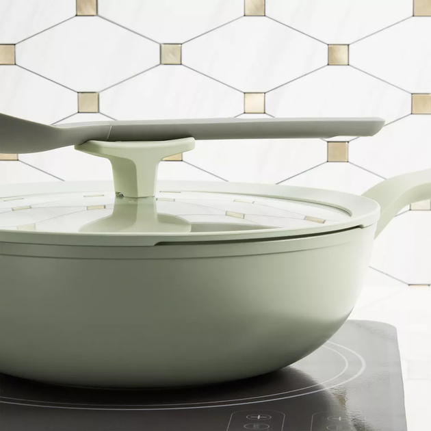Patelnia wok BergHOFF Leo Balance Sage z pokrywą 28 cm (5413821363714) - obraz 3