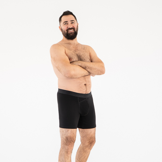 Мужские анатомические боксеры Anatomic Long w/skew fly Plus, Black Series, черный 8XL LPS140-01 - Фото 2 Мужские анатомические боксеры Anatomic Long w/skew fly Plus, Black Series, черный 8XL LPS140-01 - изображение 2