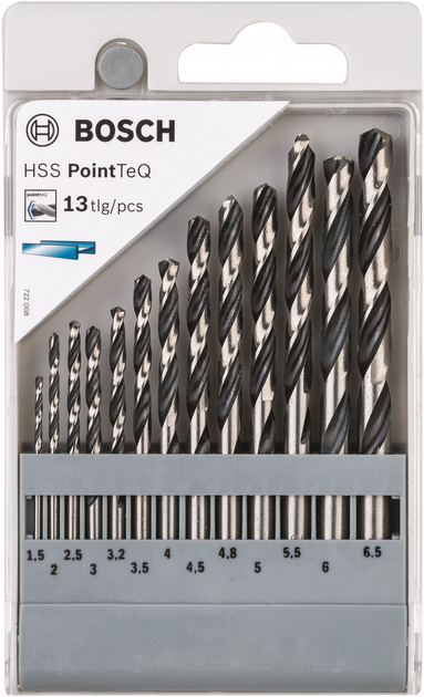 Набор сверл по металлу Bosch HSS PointTeQ 13 штук (2608577349) – фото ...