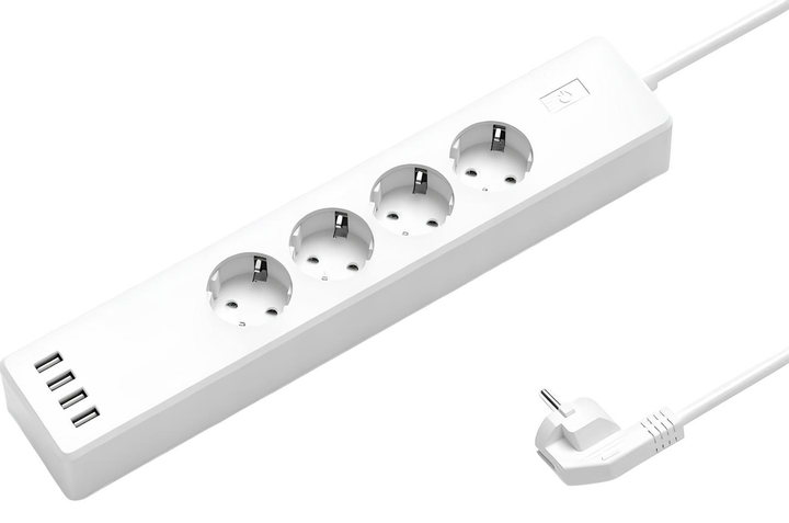 Inteligentna listwa zasilająca Meross 4 gniazda 1.8 m White (0680306682775) - obraz 4