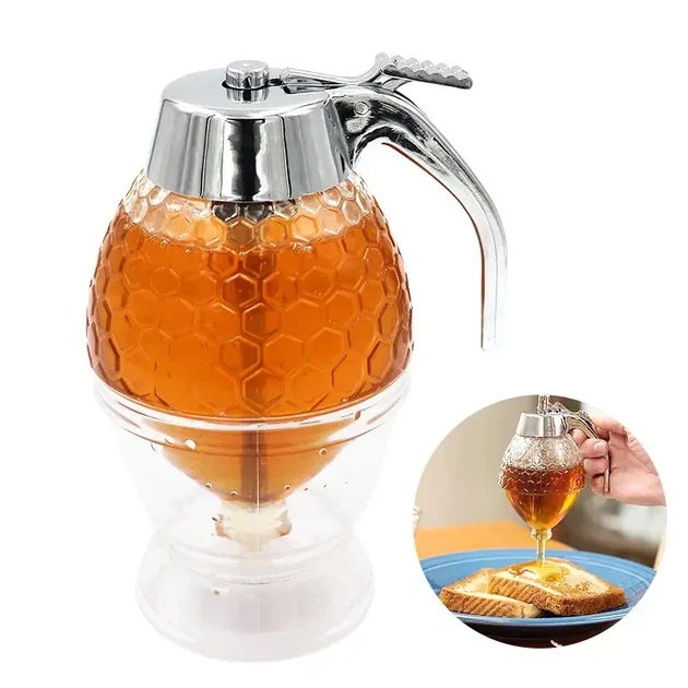 Бутылка диспенсер для меда Honey Dispenser (соусов) Колба дозатор для варки ручной на подставке - изображение 3