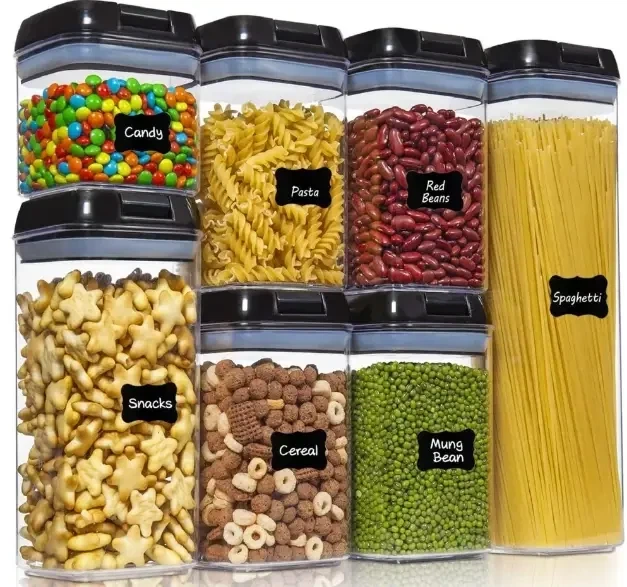 Органайзер для сипких Food storage container set (7 контейнерів) Контейнери для зберігання круп - Фото 2 Органайзер для сипких Food storage container set (7 контейнерів) Контейнери для зберігання круп - зображення 2