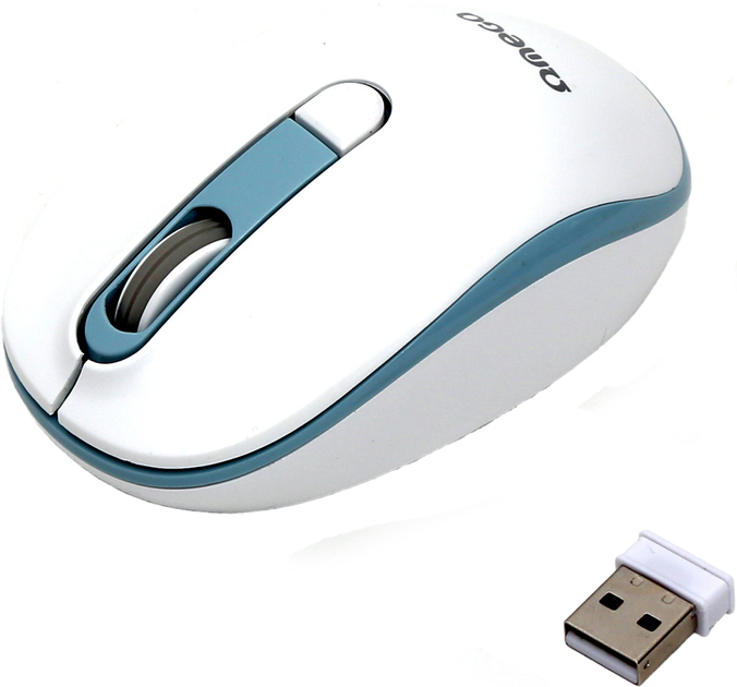 Mysz Omega OM-220 Wireless White/Blue (OM220WB) - obraz 4