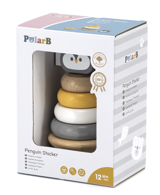 Дерев'яна пірамідка Viga PolarB Пінгвін 44205 (6971608442056) - зображення 8