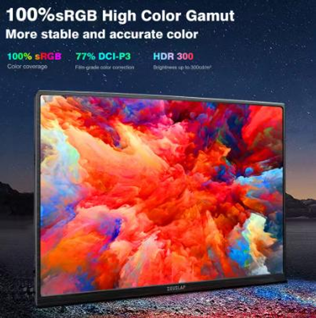 ZEUSLAP P16T 1920*1200P モニター Портативный монитор ZEUSLAP-P16 1920 x 1200 Full HD IPS 16