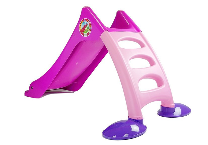 Zjeżdżalnia ogrodowa dla dzieci LEAN Toys 424 Różowo-fioletowa (55985881134702) - obraz 4