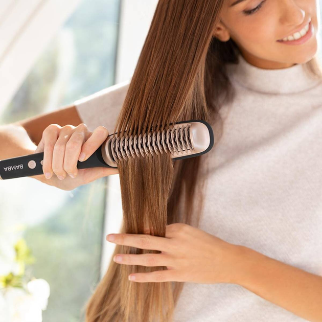 Щітка-випрямляч Cecotec InstantCare 1400 Excellence Brush Чорно-рожева - зображення 6