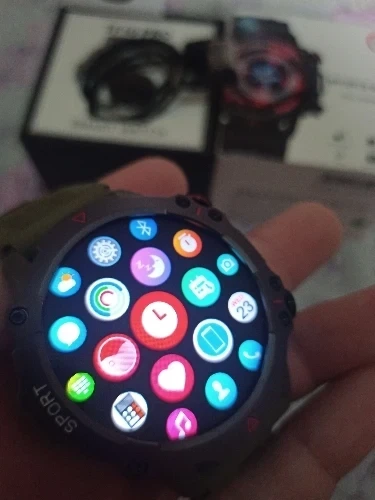 Смарт годинник для чоловіків LEMFO AMOLED/ зелені - зображення 8