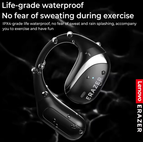 Наушники Lenovo ERAZER X9 Bluetooth для спорта черные - изображение 4