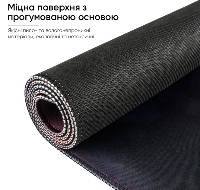 Игровая поверхность игровой коврик для мыши мышки и клавиатуры U&P XL 800x300x3 мм Control Speed противоскользящий с прошитыми краями для ПК ноутбука работы и гейминга Moonlit Cherry - изображение 4