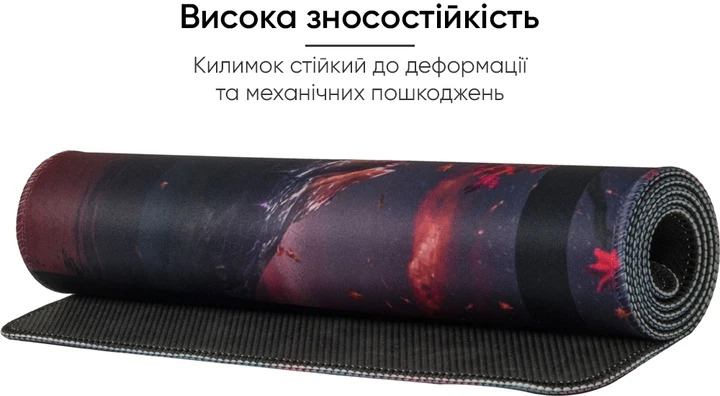 Игровая поверхность игровой коврик для мыши мышки и клавиатуры U&P XL 800x300x3 мм Control Speed противоскользящий с прошитыми краями для ПК ноутбука работы и гейминга Moonlit Cherry - изображение 5