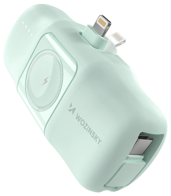 Powerbank Wozinsky WF16-YLS 5000mAh 15W Lightning Zielony (WF16-YLS_GRE) - obraz 2