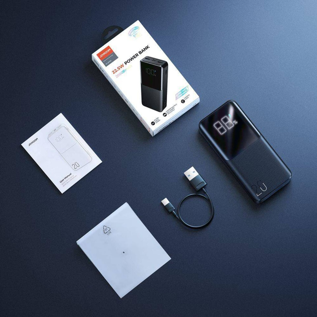 УМБ JOYROOM 20000mAh 22.5W PD QC3.0 AFC Black (JR-QP192) - зображення 2