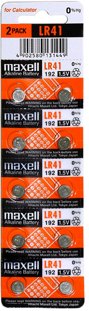 Bateria alkaliczna Maxell LR41 10 szt. (11716800) - obraz 1