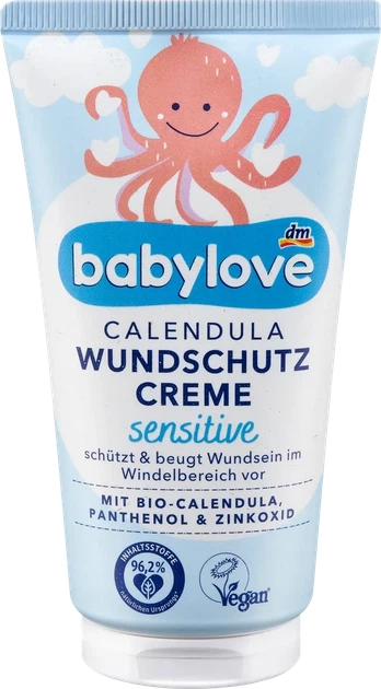 Детский крем против опрелостей с календулой, пантенолом и цинком Babylove Wundschutzcreme Calendula 75 мл - изображение 3