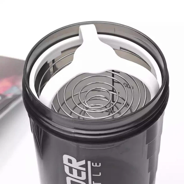 Спортивный шейкер 500 мл Spider Bottle 3 отделения (черно-красный) - Фото 4 Спортивный шейкер 500 мл Spider Bottle 3 отделения (черно-красный) - изображение 4