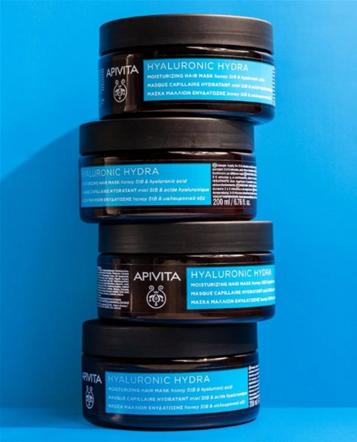 Maska nawilżająca do włosów Apivita Hyaluronic Hydra 200 ml (5201279102425) - obraz 2