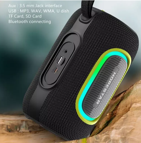 Колонка Bluetooth HOPESTAR P65 LED чорна з підсвіткою - зображення 2