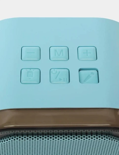 Портативная колонка K12 с RGB подсветкой мини-детское караоке с микрофоном Синия 8918 - изображение 5