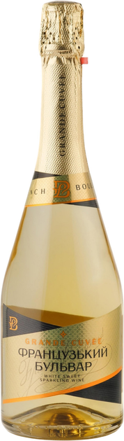 Вино ігристе Французький бульвар Grande cuvee Gold солодке біле 0.75 л 10.5-12.5% (4820004380849) - зображення 1