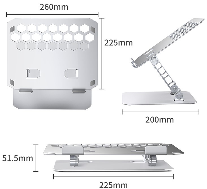 Podstawka pod laptopa Orico LST02I Silver (6942227138354) - obraz 5